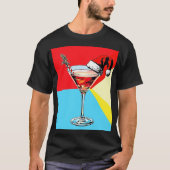 PopArt Santa Martini T-Shirt (Vorderseite)