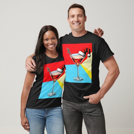 PopArt Santa Martini T-Shirt (Unisex)
