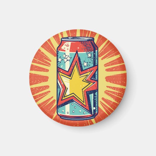 Popart-Style-Dose Limonade, Brause, Magnet (Vorne)