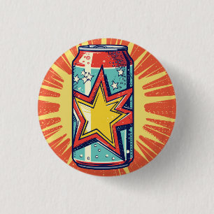 Popart-Style-Kaltschrank, kohlensäurehaltiges Getr Button