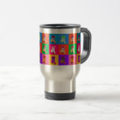 Popart Teddy Bear Stainless Steel Traveller Tasse (VorderseiteRechts)
