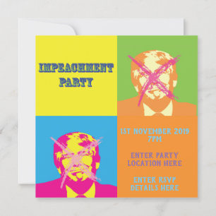 Popart Trump Impeachment Party Einladung