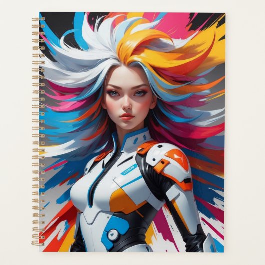 Popart vibe bunt Planer (Vorderseite)