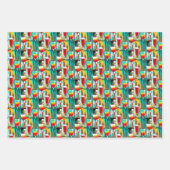 PopArt Weihnachtscocktails Geschenkpapier Set (Vorderseite)