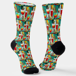 PopArt-Weihnachtscocktails Socken
