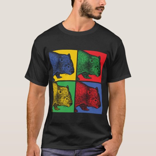 Popart Wombat T-Shirt (Vorderseite)