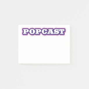 POPCAST-Nachhinweise Post-it Klebezettel