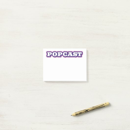 POPCAST-Nachhinweise Post-it Klebezettel (Auf Schreibtisch)