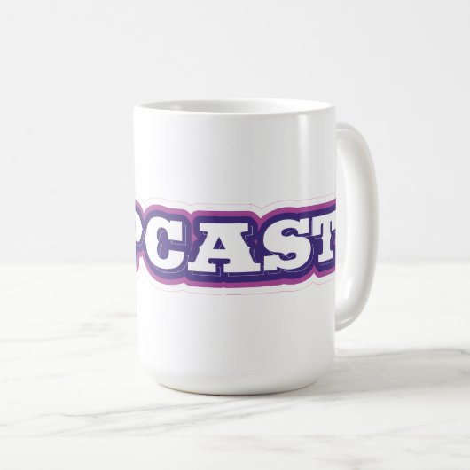 POPCAST-Tasse 15 oz Kaffeetasse (VorderseiteRechts)
