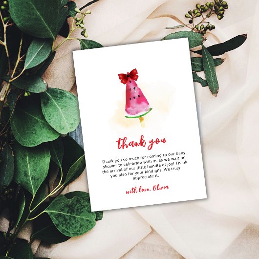 Popcicis ready to Pop Ice Cream Baby Shower Dankeskarte