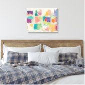 Popcles Horizontal Stone Abstrakt Print Leinwanddruck (Insitu (Schlafzimmer))