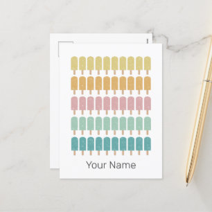 Popcles Vintag Ice Cream Retro Summer Design Feiertagspostkarte