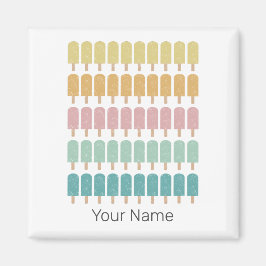 Popcles Vintag Ice Cream Retro Summer Design Magnet