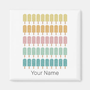 Popcles Vintag Ice Cream Retro Summer Design Magnet