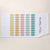 Popcles Vintag Ice Cream Retro Summer Design Strandtuch (Vorderseite)