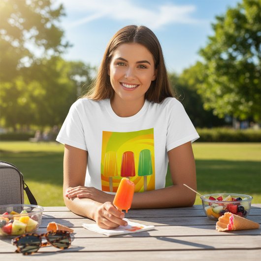 Popcles Yellow Red Green Womens T - Shirt