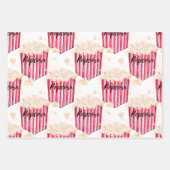 Popcorn 3 pack Geschenkwrap Geschenkpapier Set (Vorderseite)
