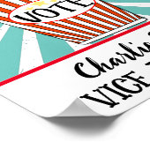 Popcorn-Abstimmung" Fun School Election Poster (Ecke)