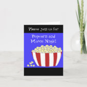 Popcorn and Movie Night Invitation Einladung (Vorderseite)