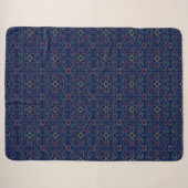 Popcorn Anime Blau Geometrisch  Sherpadecke (Vorderseite (Horizontal))