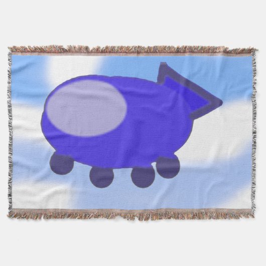 Popcorn Anime Blaues Raumschiff Wolken Decke (Vorderseite)