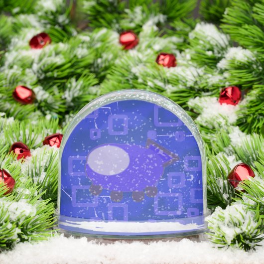Popcorn Anime Blue Spaceship Aviation Schneekugeln (Weihnachten)