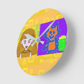 Popcorn Anime einen Moment bitte Wall Uhr (Winkel)