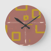 Popcorn Anime Floating Squares Rustikale Wall Cloc