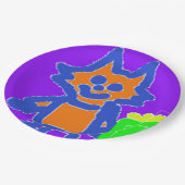 Popcorn Anime fröhliche Paper-Teller Pappteller (Schrägansicht)