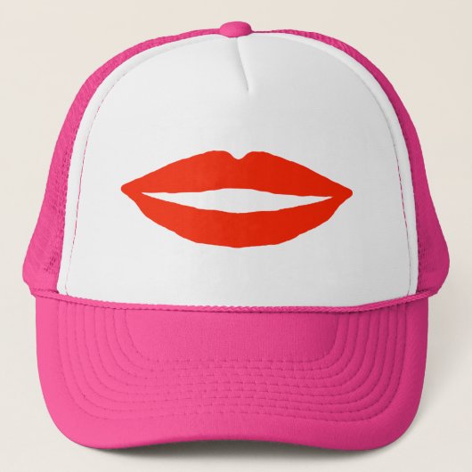Popcorn Anime Funny Red Lips Truckerkappe (Vorderseite)