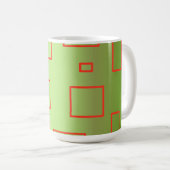 Popcorn Anime Green Red Rectangle Kaffeetasse (VorderseiteRechts)