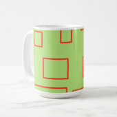 Popcorn Anime Green Red Rectangle Kaffeetasse (Vorderseite Links)