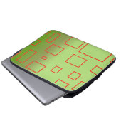 Popcorn Anime Green Red Rectangle Laptopschutzhülle (Vorne Knopf)