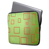 Popcorn Anime Green Red Rectangle Laptopschutzhülle (Vorderseite Links)