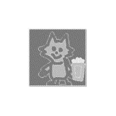 Popcorn Anime Kitten Briefmarke Gummistempel (Prägung)