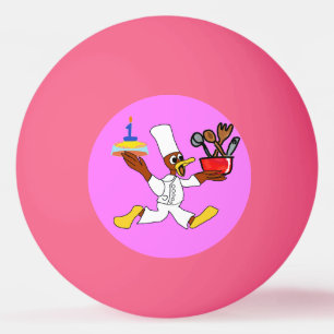 Popcorn Anime Koch Ducky Kazoo Pink Ping Pong Ball Tischtennisball