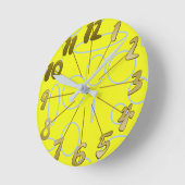 Popcorn Anime Loops Geometric Runde Wanduhr (Winkel)