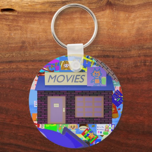 Popcorn Anime Movies Schlüsselanhänger (Vorderseite)