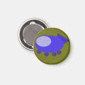 Popcorn Anime Puppy Spaceship Magnet (Vorderseite/Rückseite)