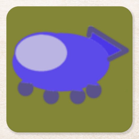 Popcorn Anime Puppy Spaceship Paper Untersetzer (Vorderseite)