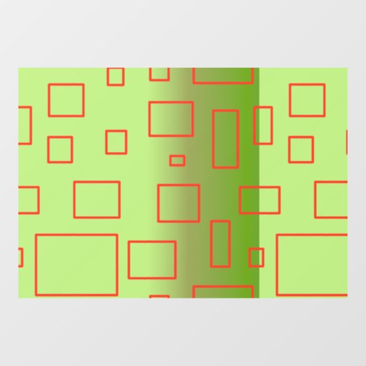 Popcorn Anime Red Green Box Abstract Window Cling Fensteraufkleber (Blatt)