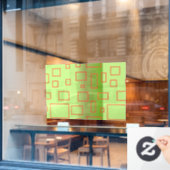 Popcorn Anime Red Green Box Abstract Window Cling Fensteraufkleber (Café-Fenster)