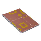 Popcorn Anime Stoneage Circuit Brown Geometric Notizblock (Rechte Seite)