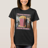 Popcorn Anyone Women Black T - Shirt (Vorderseite)