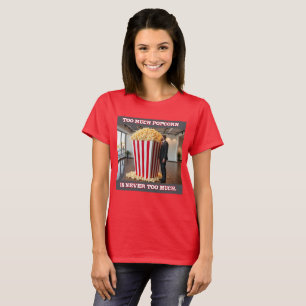 Popcorn Anyone Women Deep Red T - Shirt