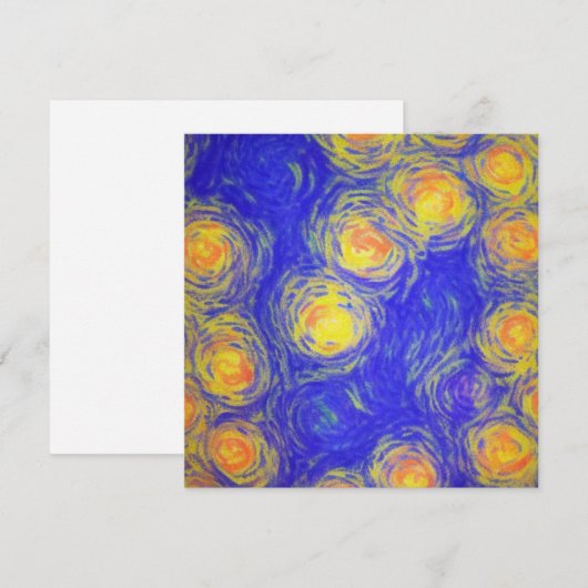 Popcorn Art Einladung (Vorne/Hinten)