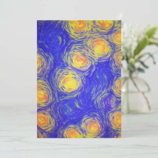 Popcorn Art Einladung (Stehend Vorderseite)