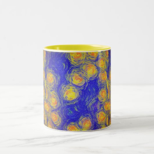 Popcorn Art Zweifarbige Tasse (Mittel)