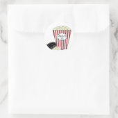Popcorn-Aufkleber Runder Aufkleber (Tasche)