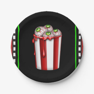 Popcorn-Augen-Halloween-Schreckensparty Pappteller